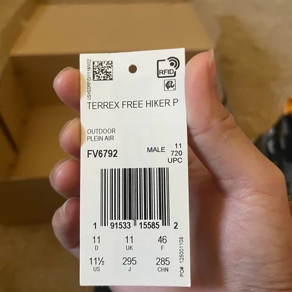 Adidas Terrex Free Hiker Parley - Black/White Speckled/Solar Gold - Picture 7 of 8